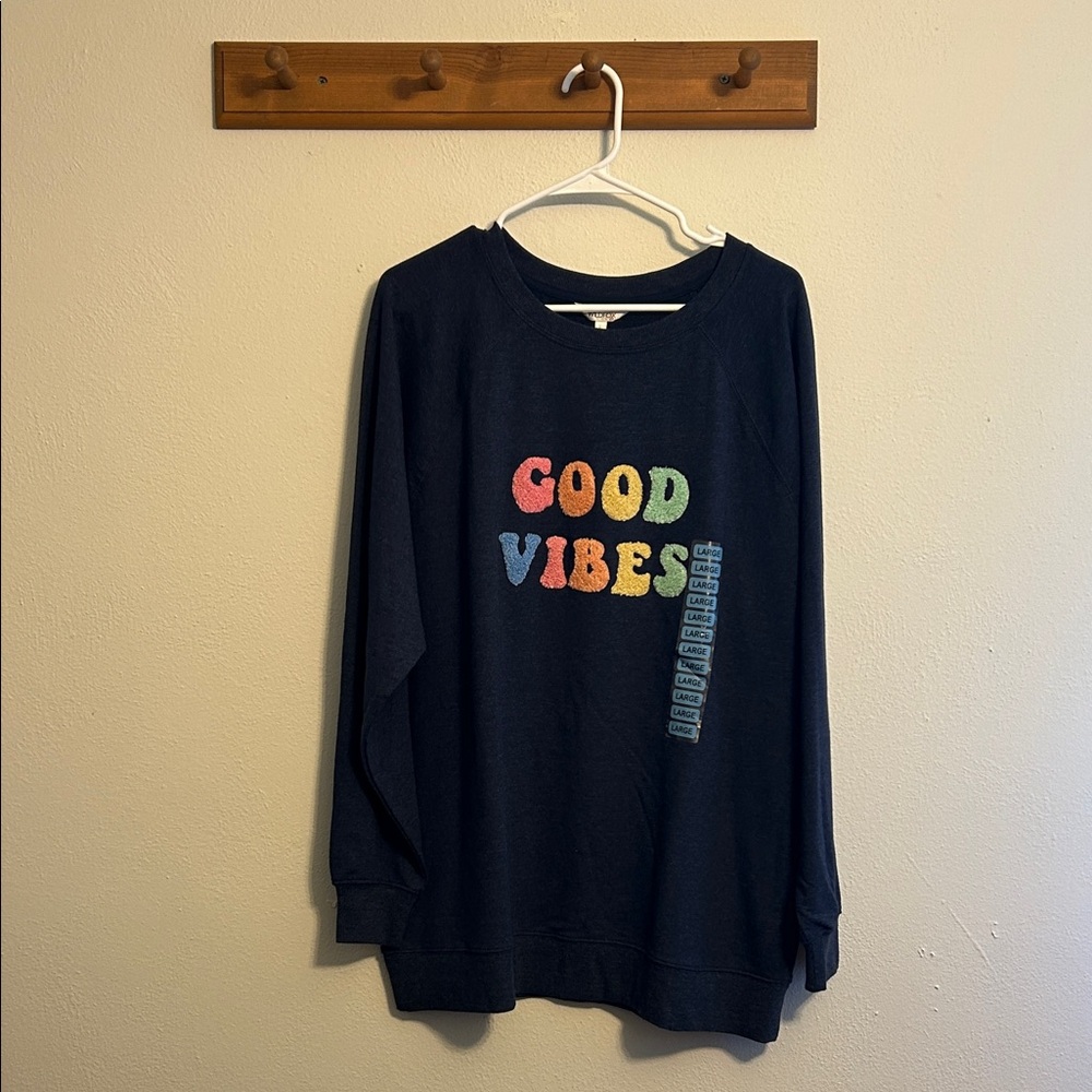 NWT Wildfox 'Good Vibes' Sweatshirt Size Large